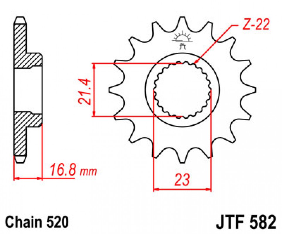 JT lánckerék JTF582.16