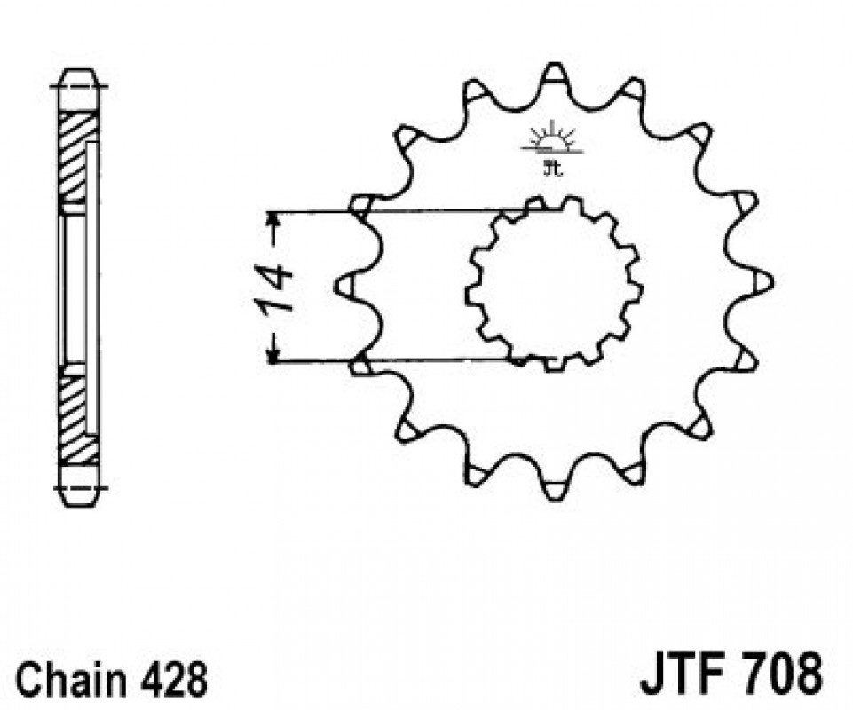 JT lánckerék JTF708.13