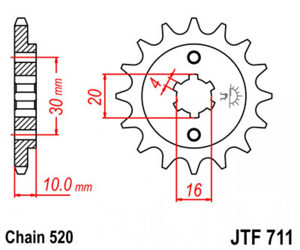 JT lánckerék JTF711.12