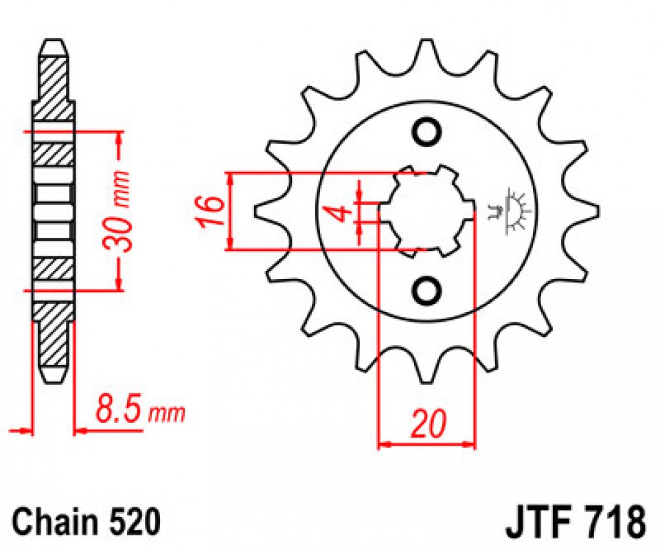 JT lánckerék JTF718.12