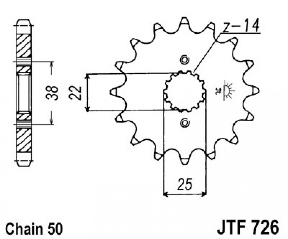 JT lánckerék JTF726.15