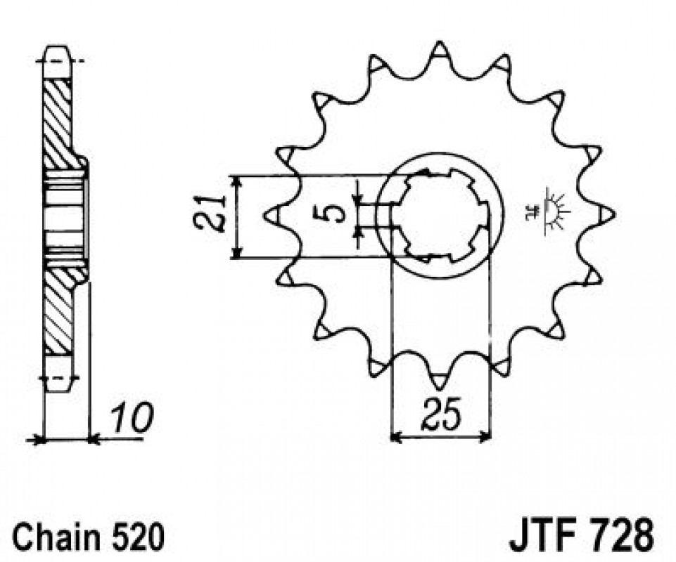 JT lánckerék JTF728.16