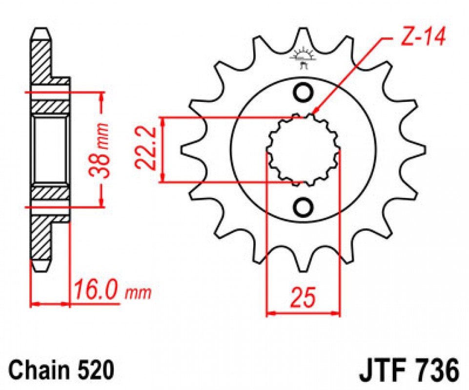 JT lánckerék JTF736.13