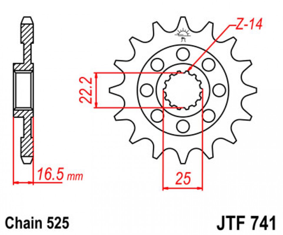 JT lánckerék JTF741.14