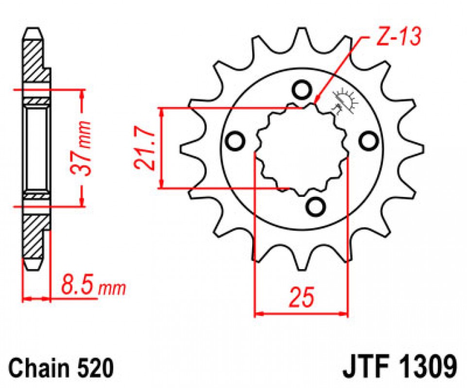 JT lánckerék JTF309.14