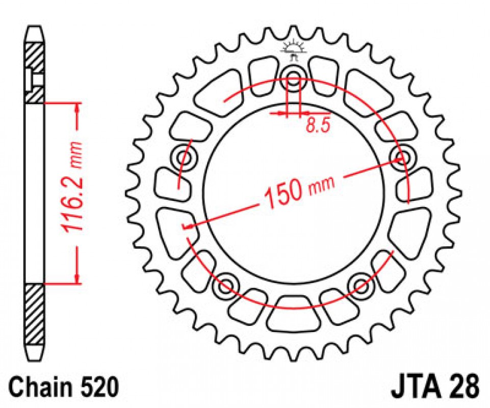 JT lánckerék JTA028.41