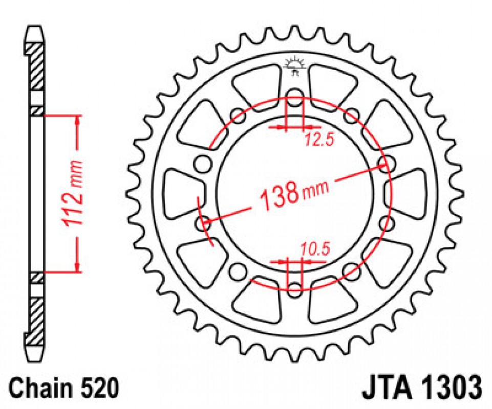 JT lánckerék JTA1303.42