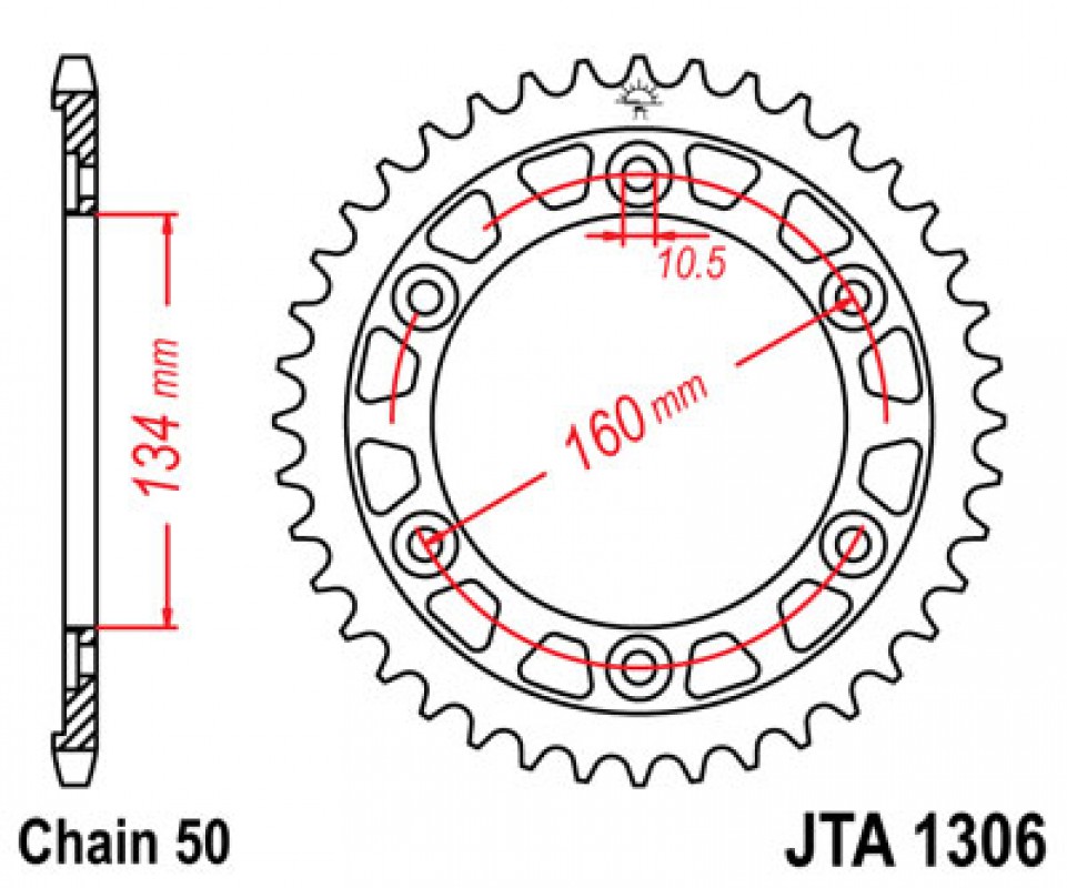 JT lánckerék JTA1306.44