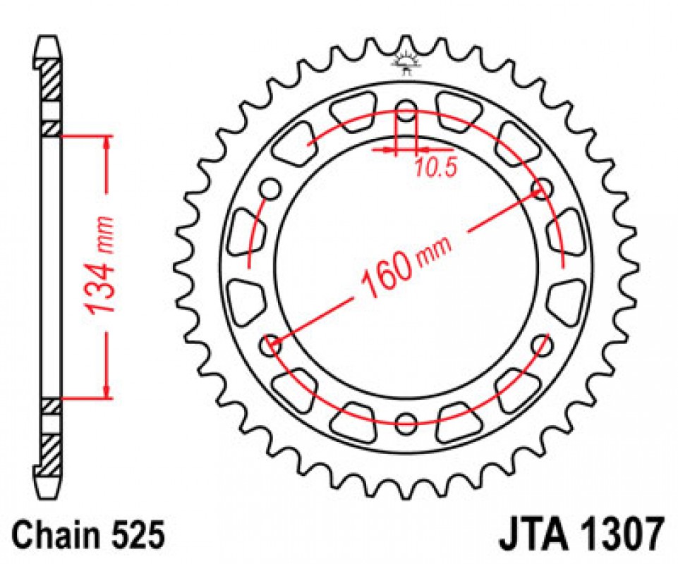 JT lánckerék JTA1307.42