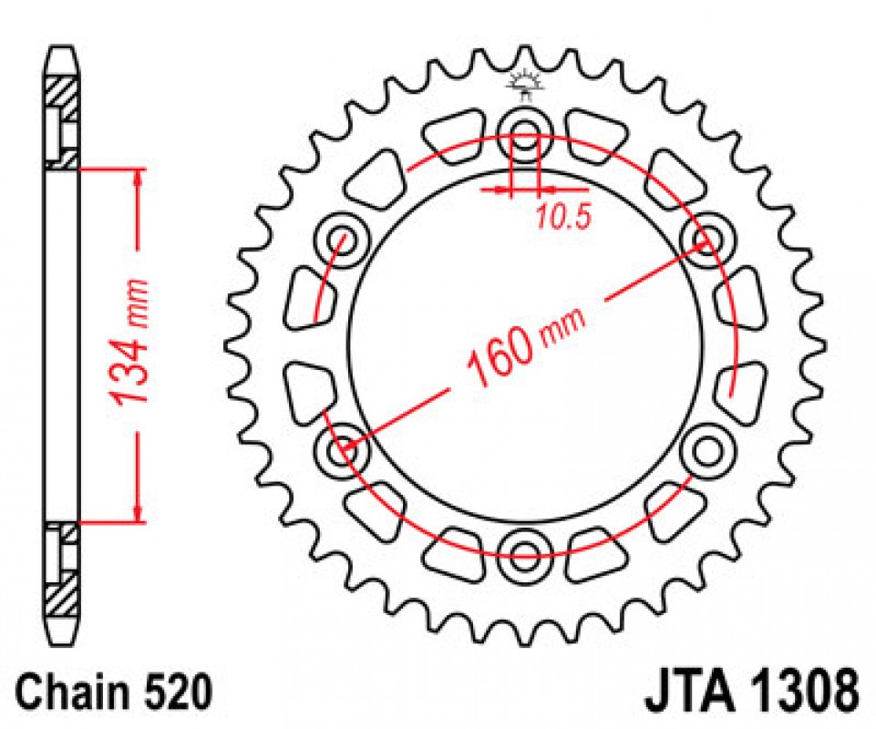 JT lánckerék JTA1308.41