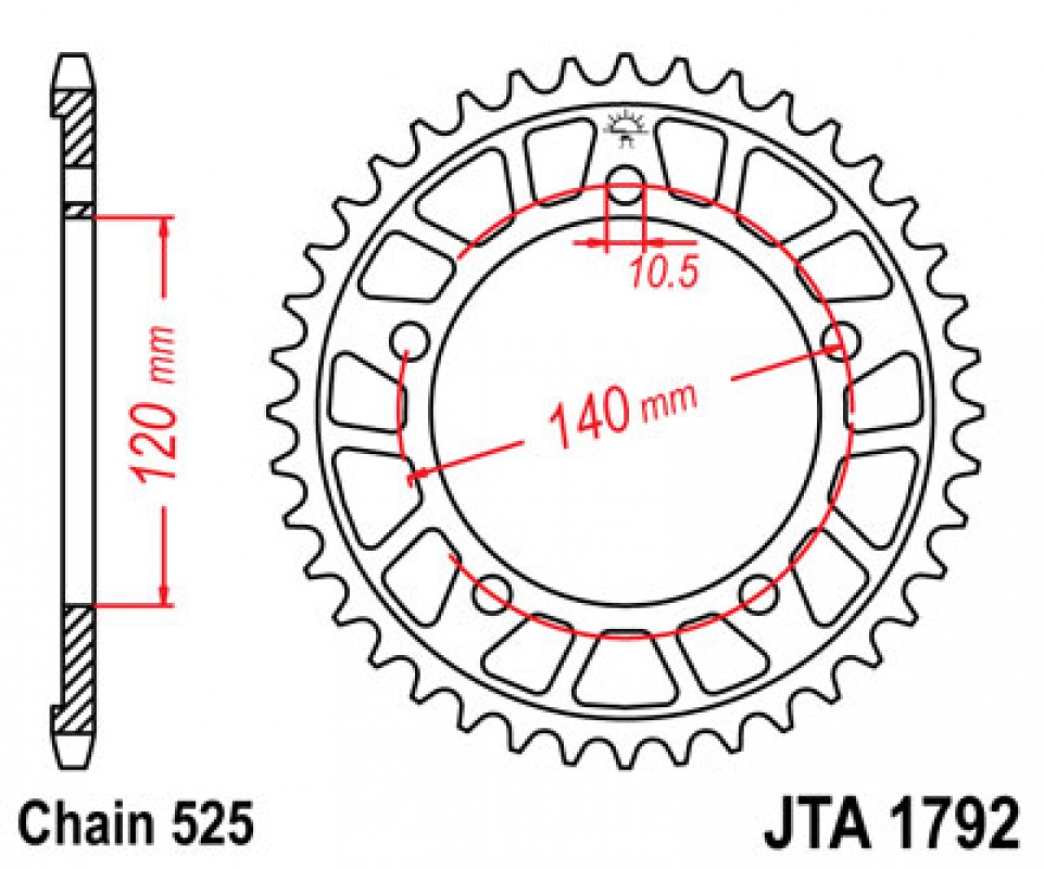 JT lánckerék JTA1792.47