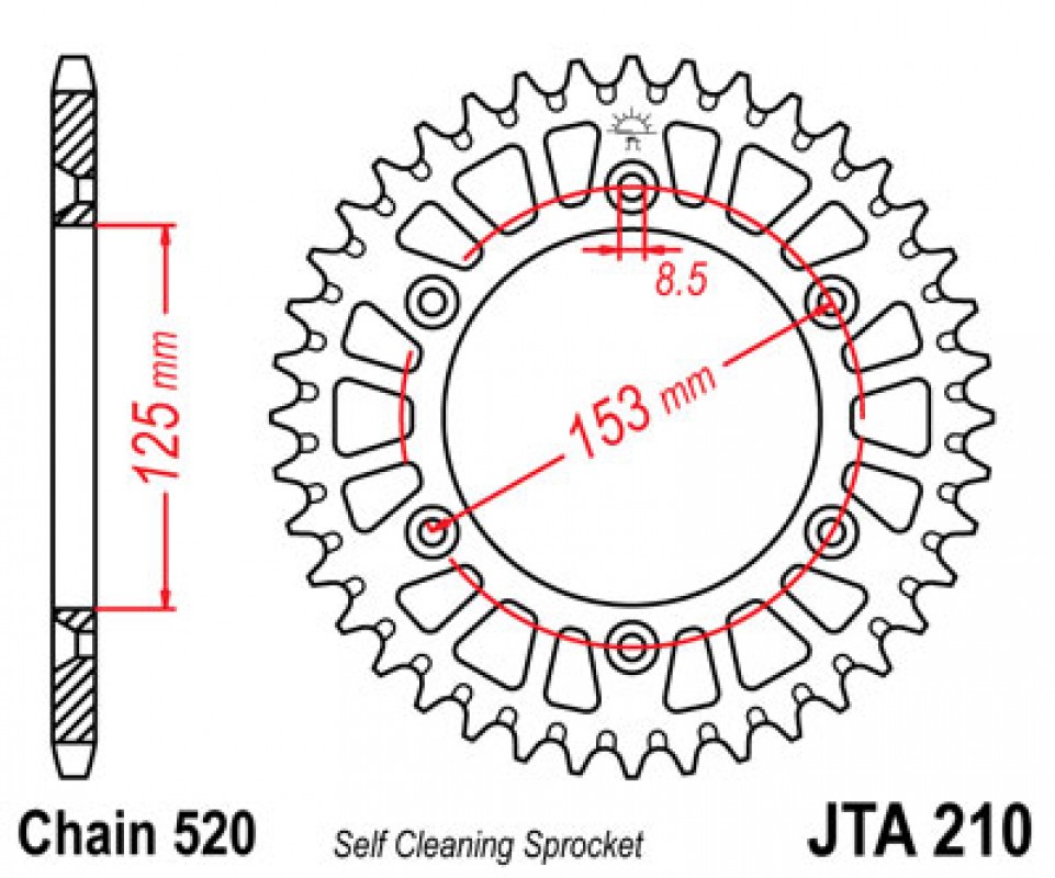 JT lánckerék JTA210.42