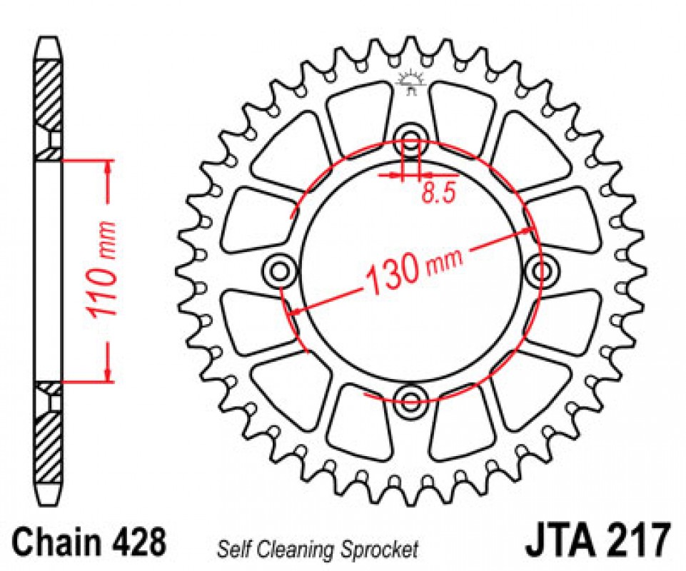 JT lánckerék JTA217.50