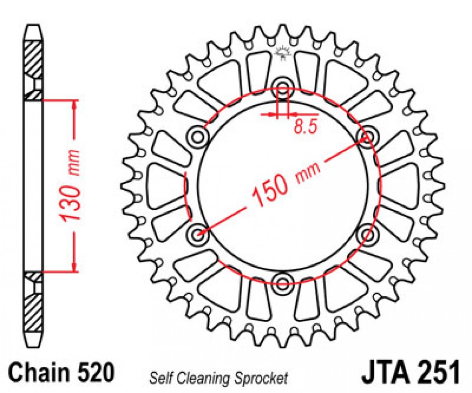 JT lánckerék JTA251.46