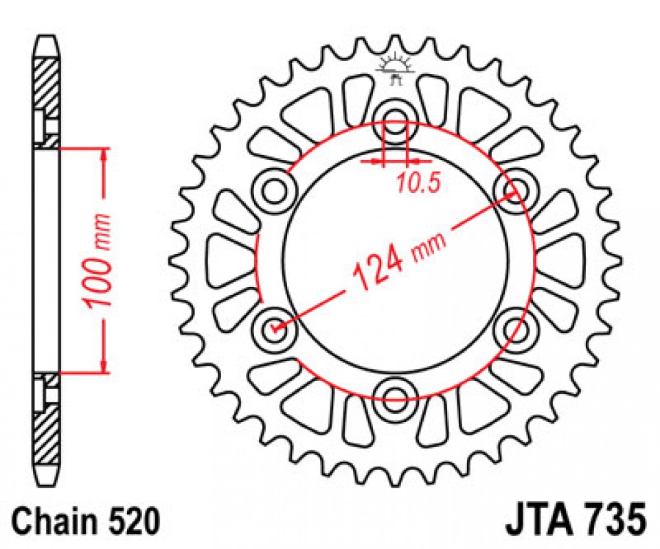 JT lánckerék JTA735.41