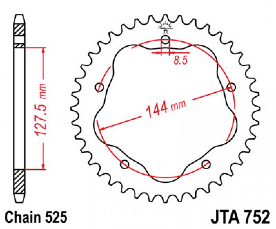 JT lánckerék JTA752.36