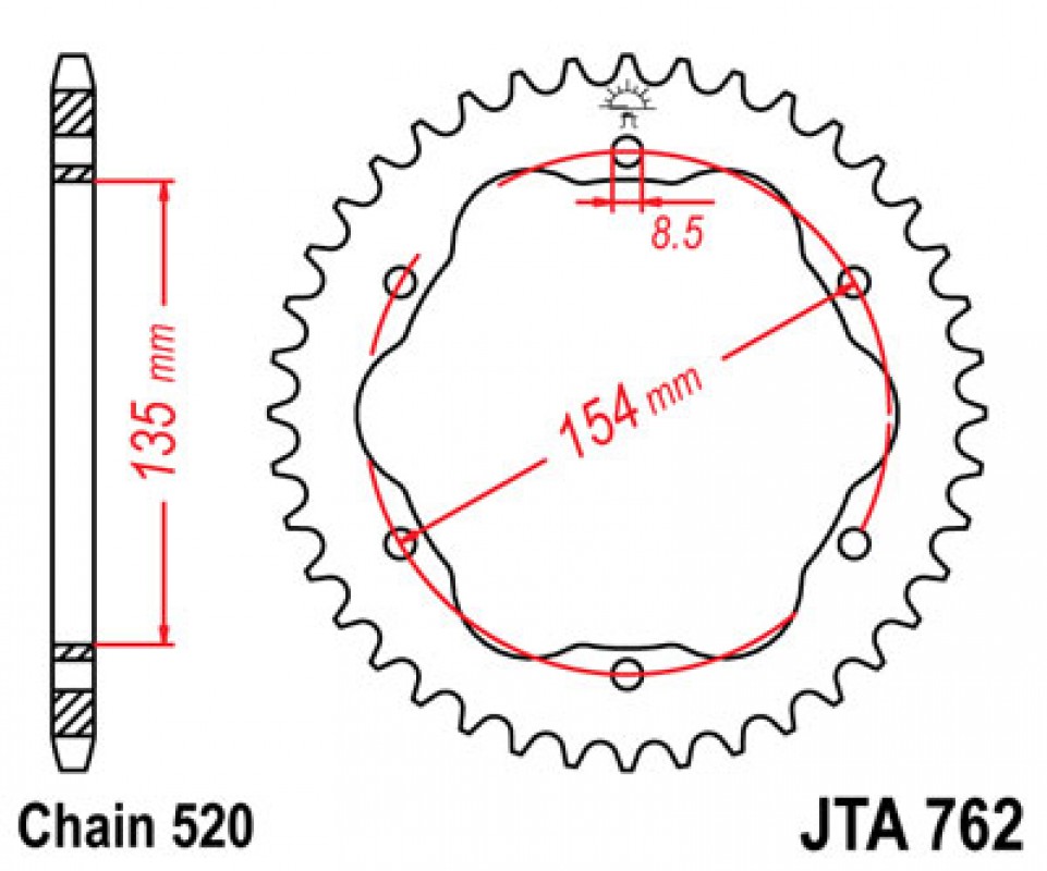 JT lánckerék JTA762.38