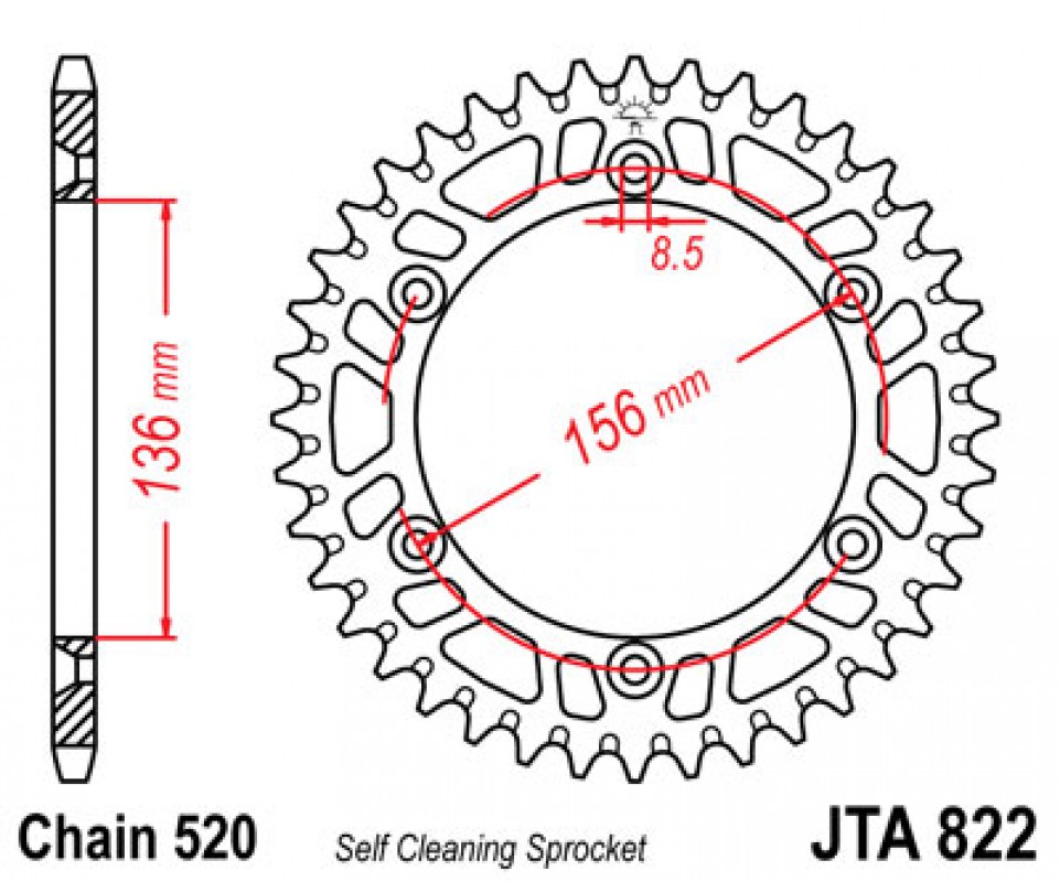 JT lánckerék JTA822.44