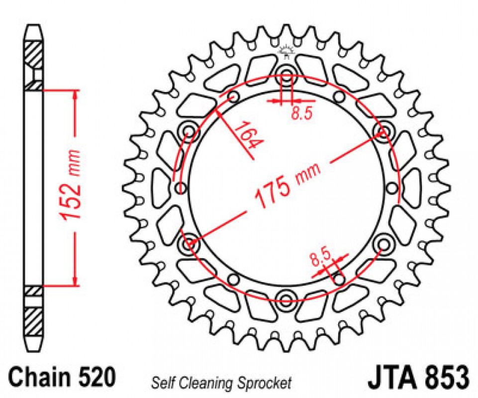 JT lánckerék JTA853.45