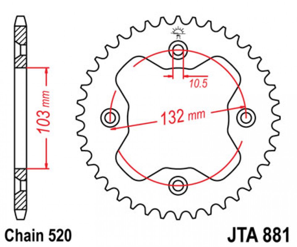 JT lánckerék JTA881.38