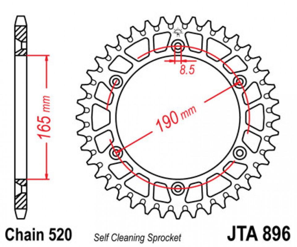 JT lánckerék JTA896.52