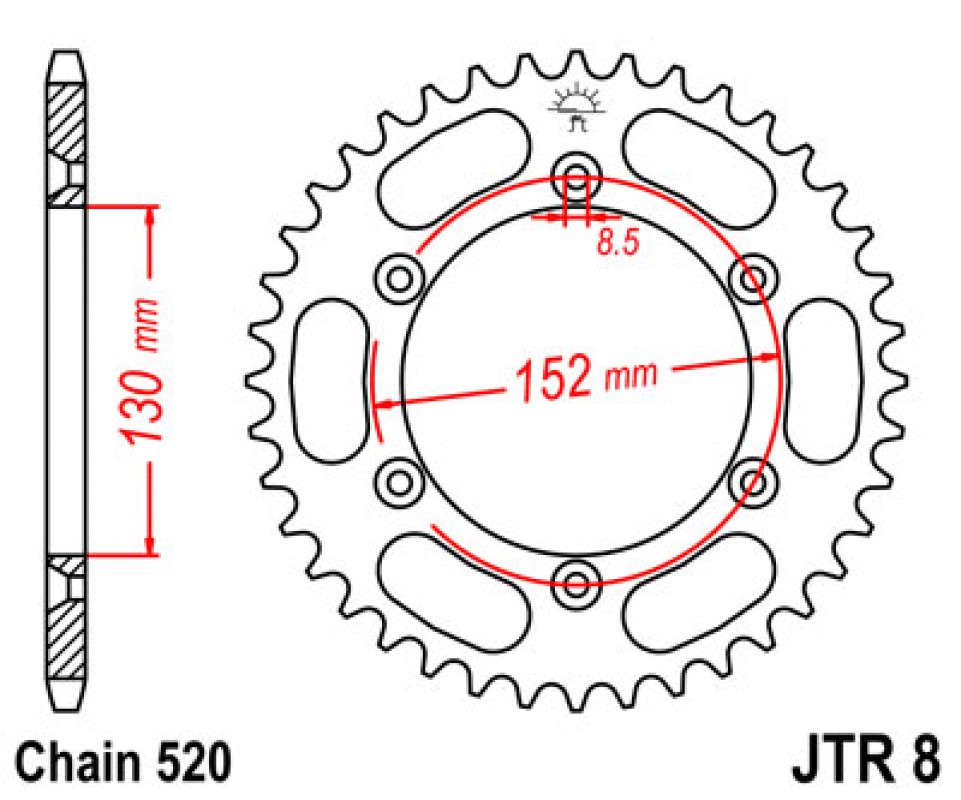 JT lánckerék JTR008.51