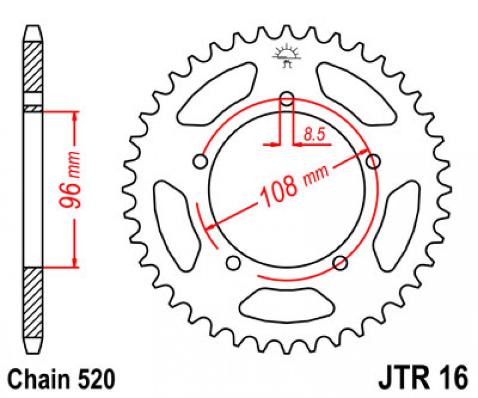 JT lánckerék JTR016.40