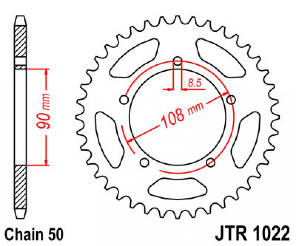 JT lánckerék JTR1022.42