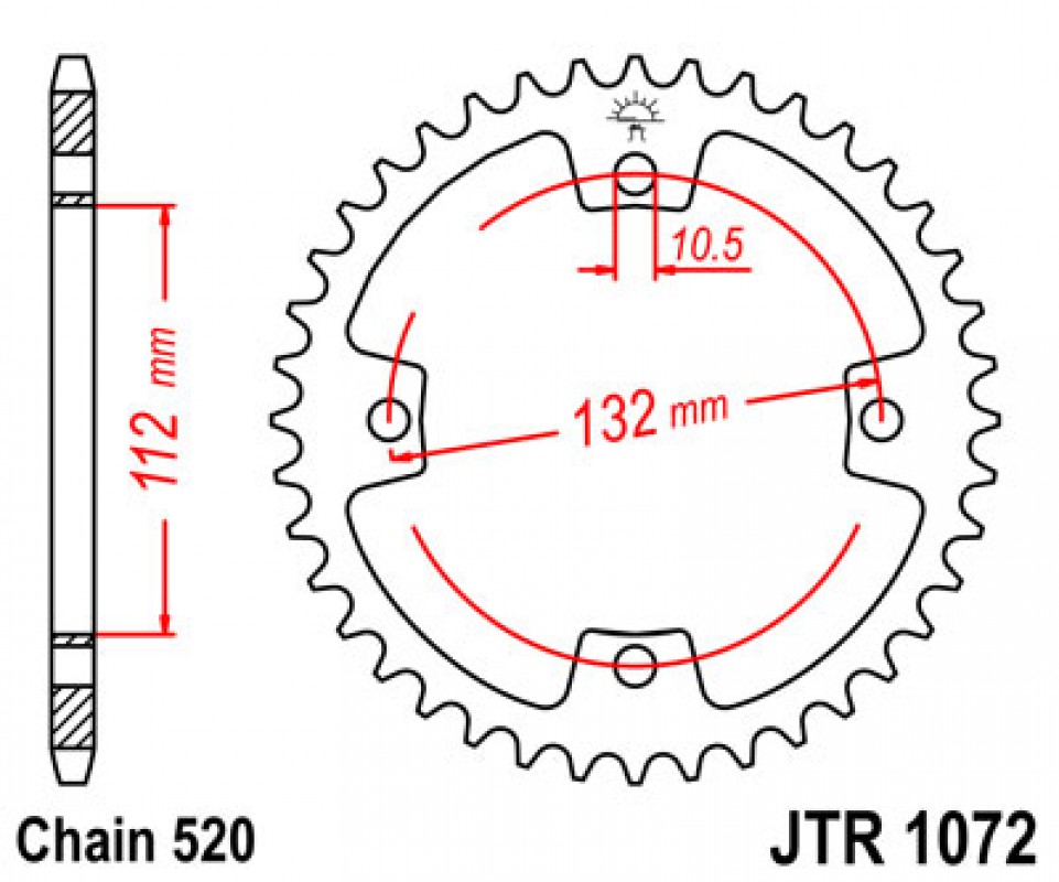 JT lánckerék JTR1072.38