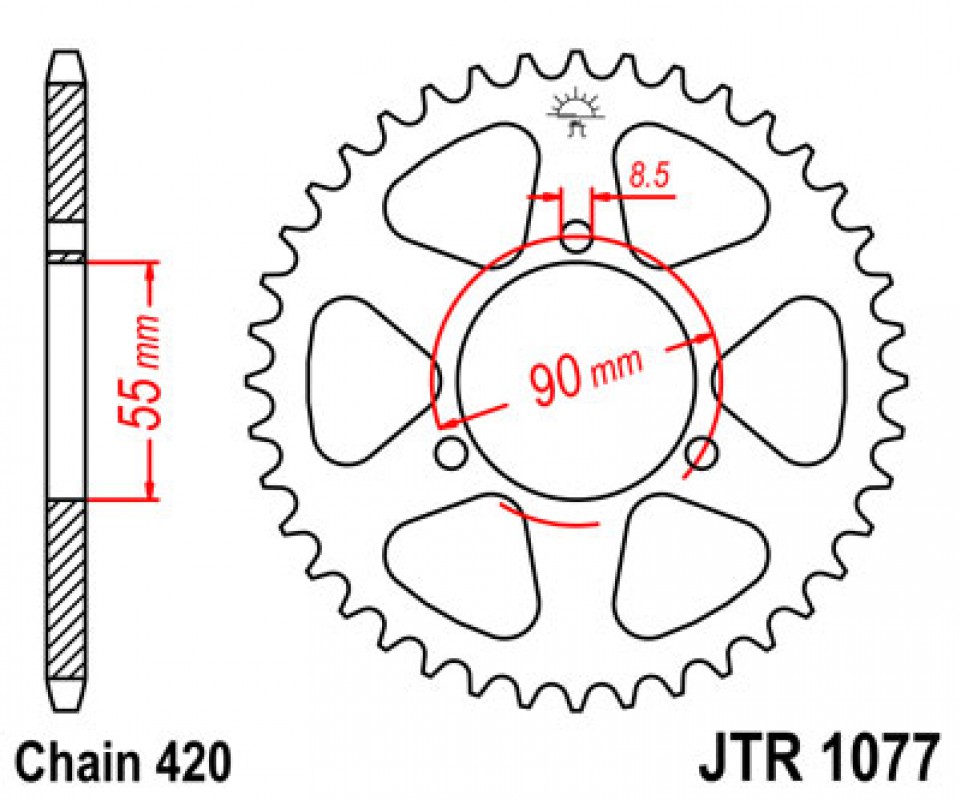 JT lánckerék JTR1077.47