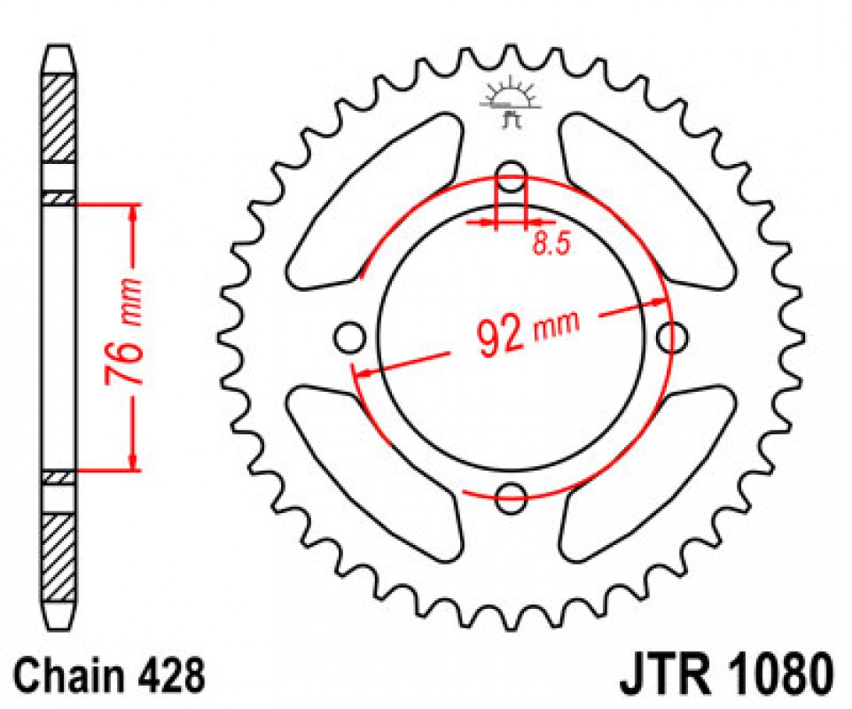JT lánckerék JTR1080.39