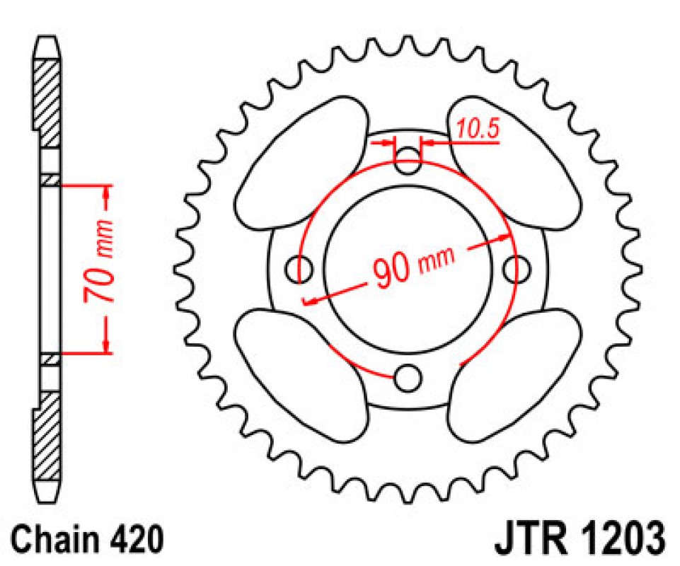 JT lánckerék JTR1203.42