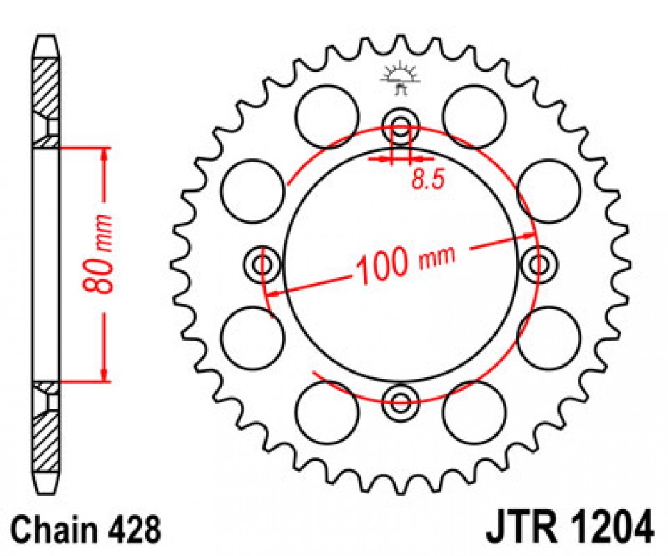 JT lánckerék JTR1204.46