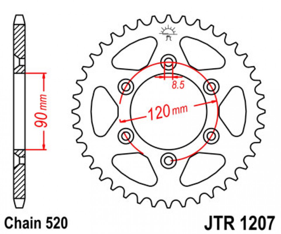 JT lánckerék JTR1207.39