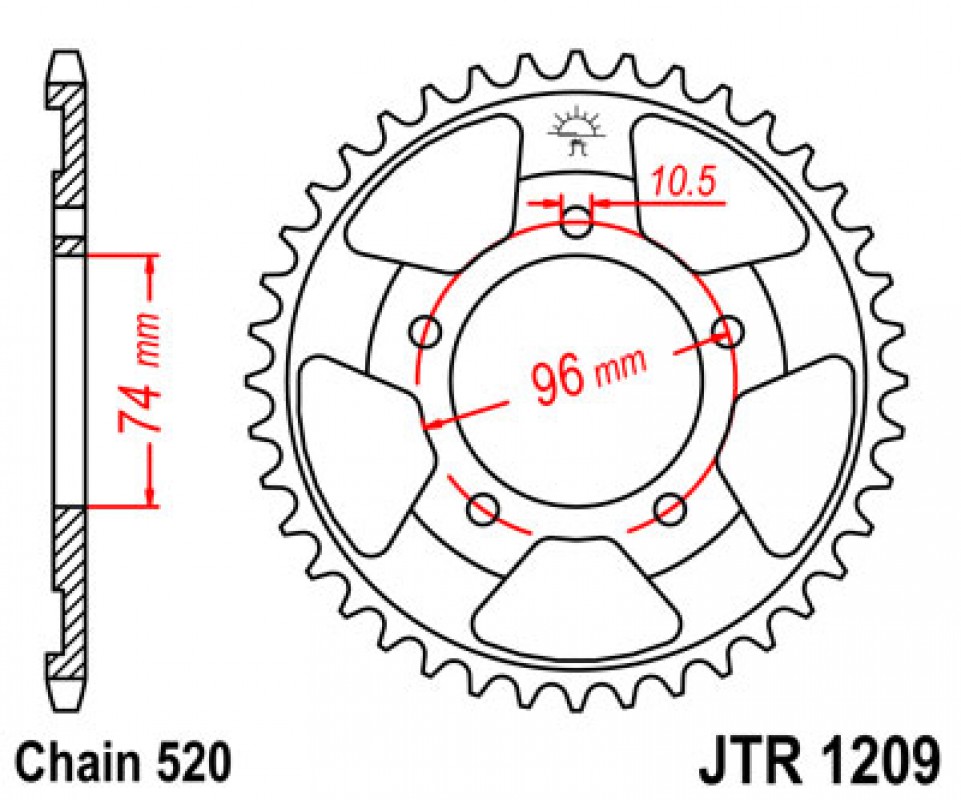 JT lánckerék JTR1209.41