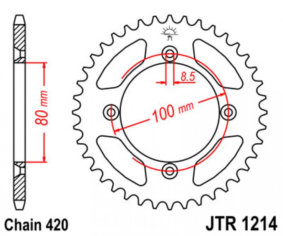 JT lánckerék JTR1214.36