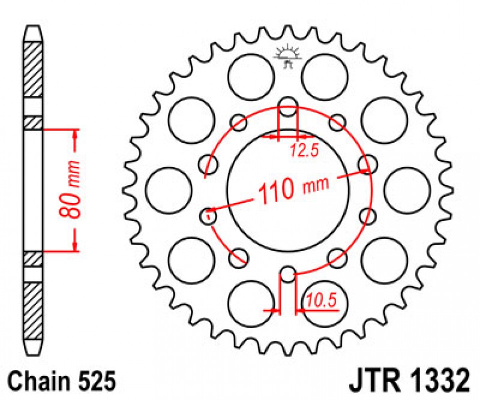 JT lánckerék JTR1332.36