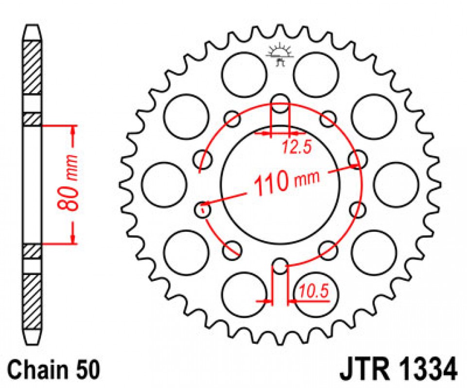 JT lánckerék JTR1334.36