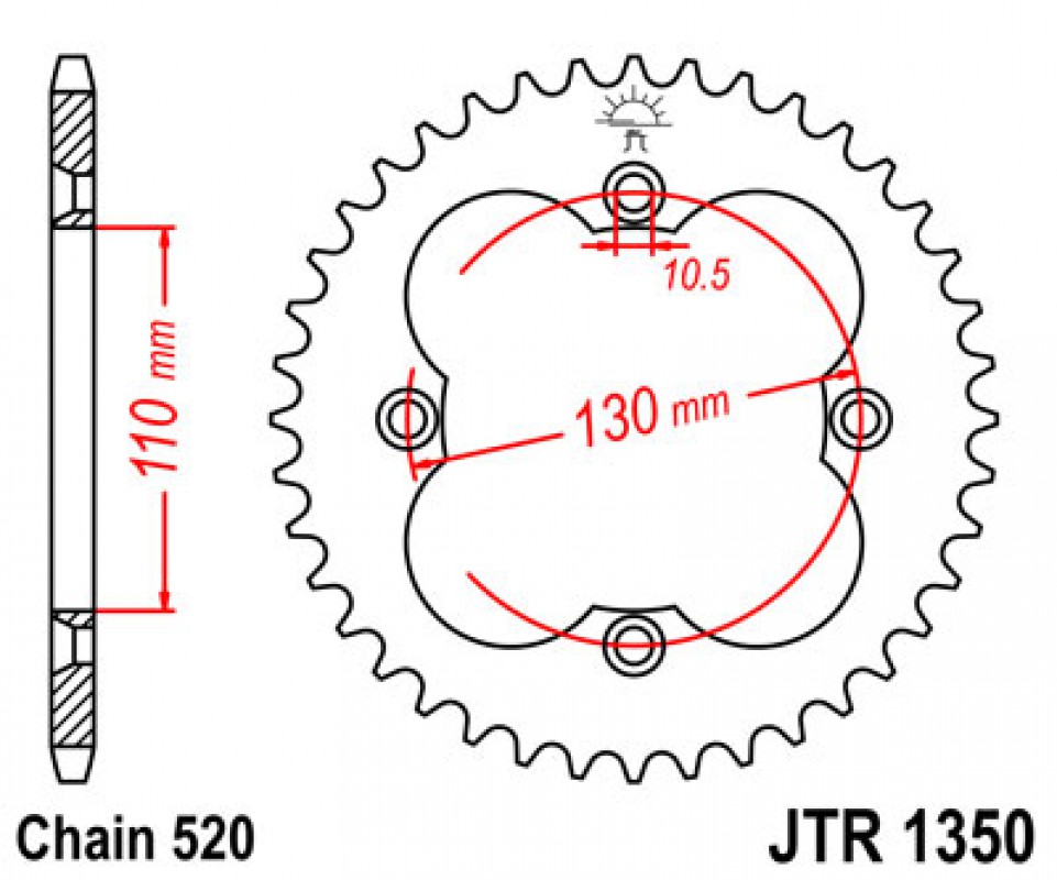 JT lánckerék JTR1350.40