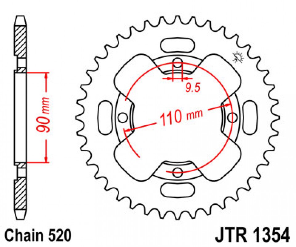 JT lánckerék JTR1354.38