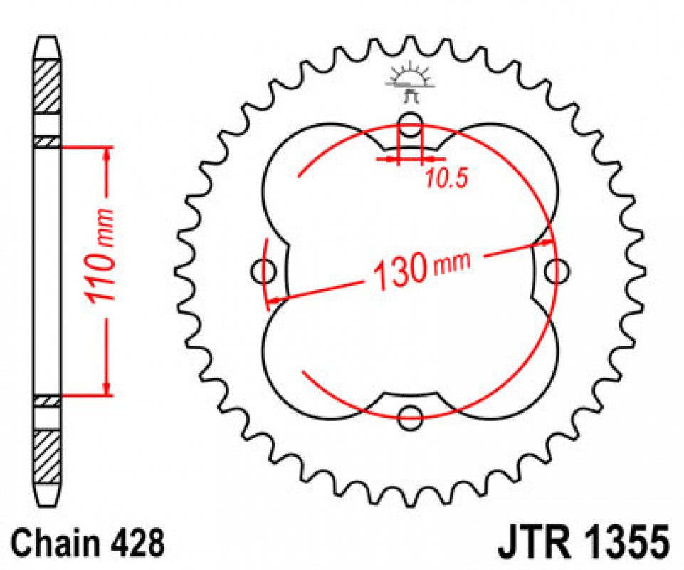 JT lánckerék JTR1355.48