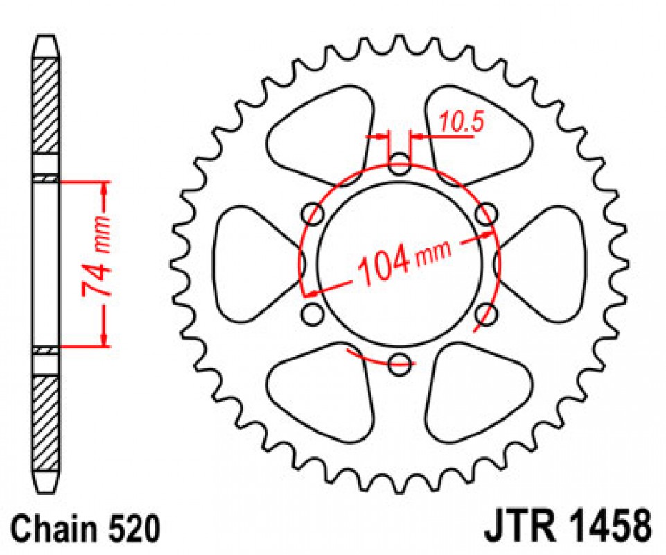 JT lánckerék JTR1458.40