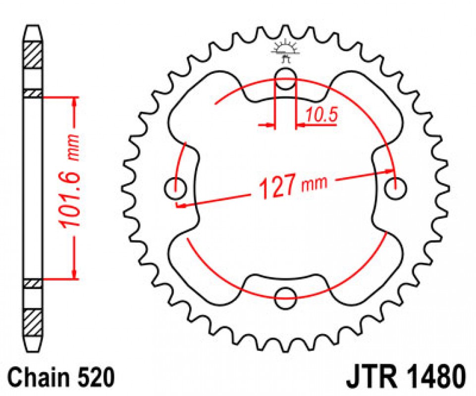 JT lánckerék JTR1480.37