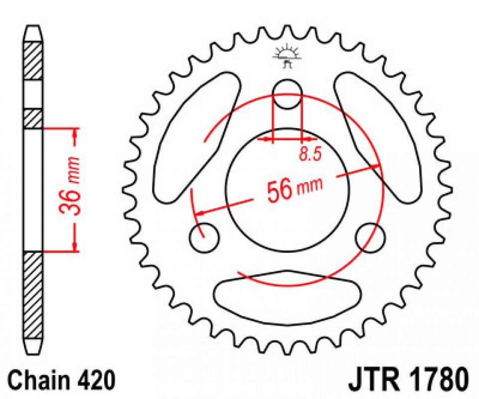 JT lánckerék JTR1780.28