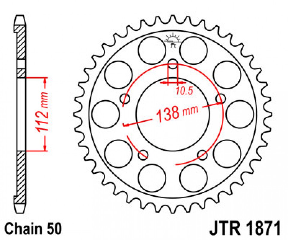 JT lánckerék JTR1871.50