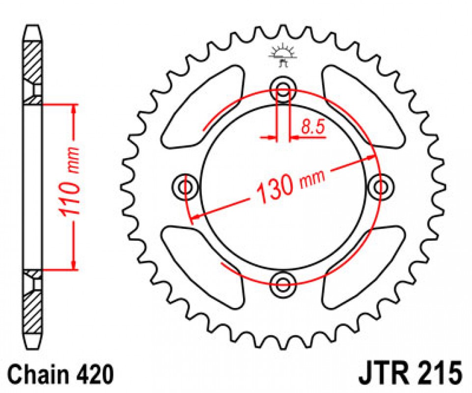 JT lánckerék JTR215.56