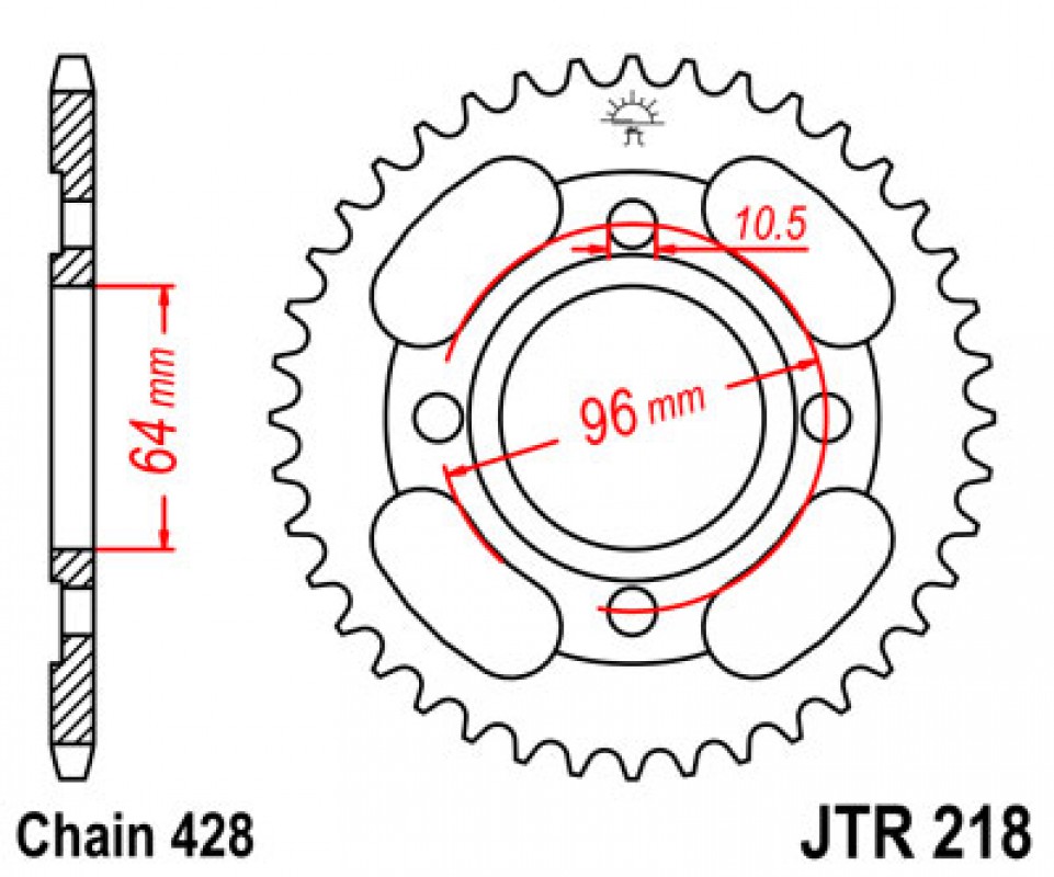 JT lánckerék JTR218.44