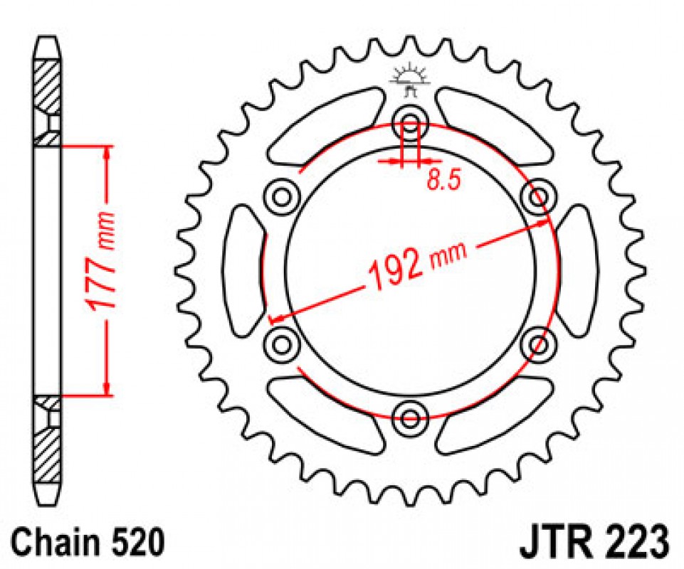 JT lánckerék JTR223.48