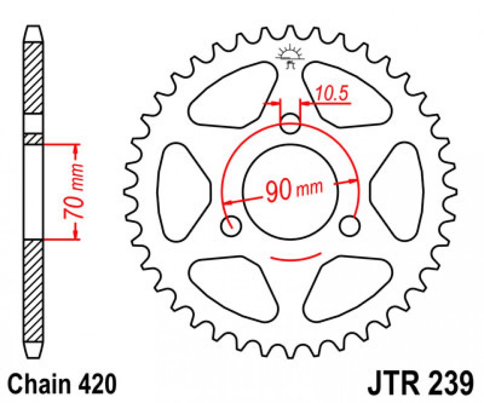 JT lánckerék JTR239.43