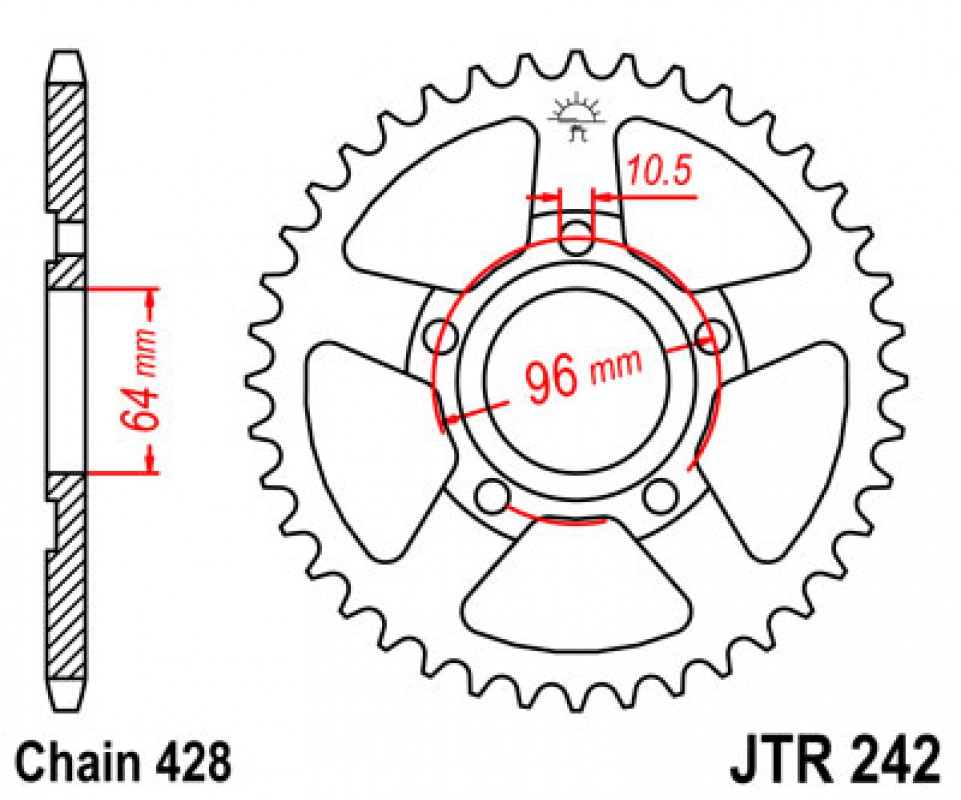 JT lánckerék JTR242.53